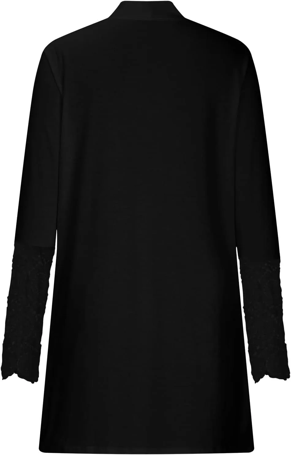 Fall Jackets for Women 2024 Casual Lace Long Sleeve Tops Mid-Length Button Cardigan Coats Outerwear with Pockets