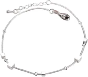 Fashion Jewelry 925 Sterling Silver Ankle Chain Bracelet Square Chain Anklets For Women Lovely Korea Style Jewelry Gifts jewelry gift
