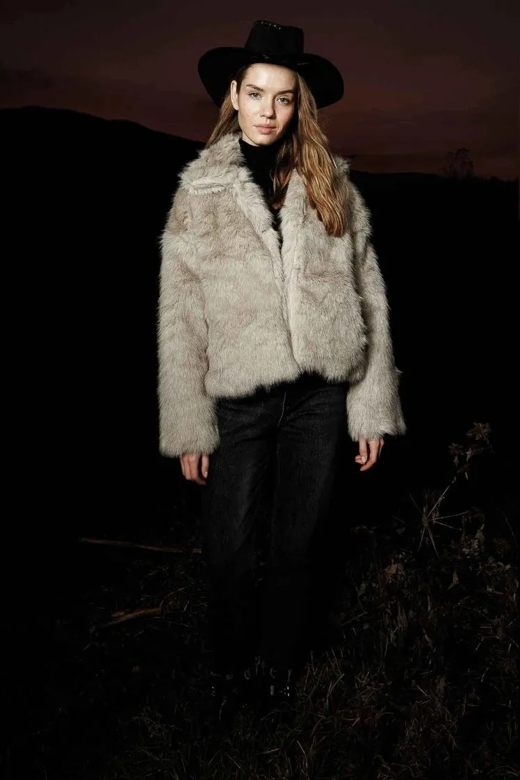Faux Grey Fur Jacket  Elegance and Comfort Combined