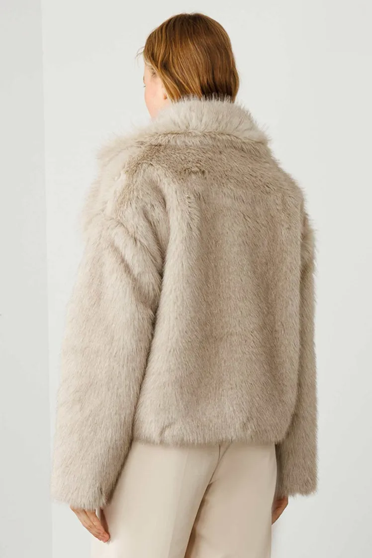 Faux Grey Fur Jacket  Elegance and Comfort Combined