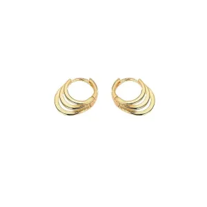 Fine Jewelry fashion korea earrings jewelry 925 sterling silver minimalist hoop earrings gold plated earrings women silver jewelry (silver)