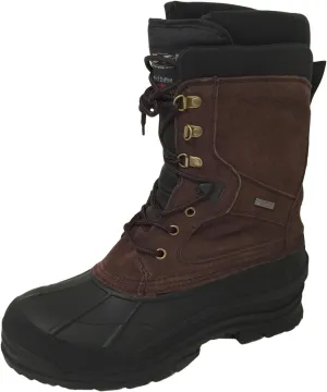 G108SC Men's Winter Boots Hiking 10" Leather Waterproof Thermolite Insulated Cold Weather Warm Snow Shoe, Brown