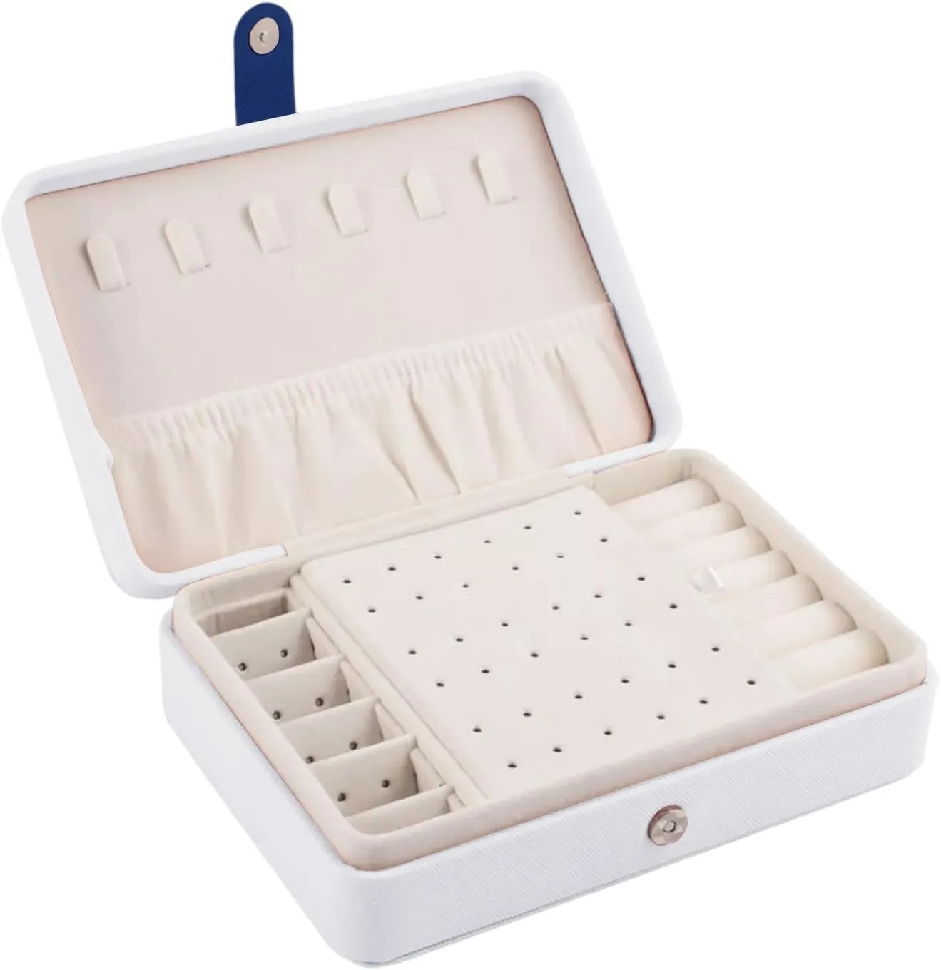 Girls Jewelry Box,2025 New Upgrade 2-Layer Portable PU Leather Jewelry Organizer with Removable Tray,Jewelry Storage,Personalized Jewelry Box for Necklace Earring Christmas Gifts Ring Bracelets
