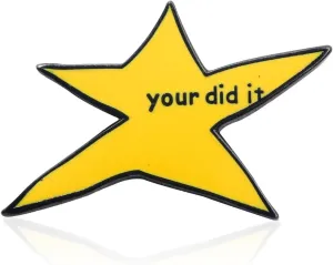 Gold Star Enamel Pin Funny Badge Brooches Jewelry Fashion Jewelry Accessories