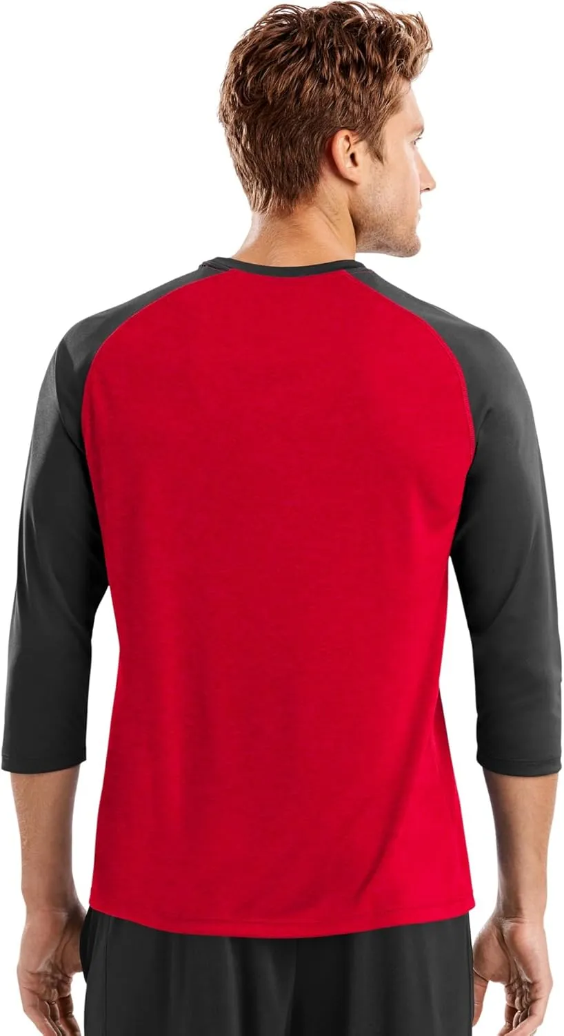 Hanes Sport Men's Performance Baseball Tee, Men's Baseball T-Shirts, Baseball T-Shirts for Men