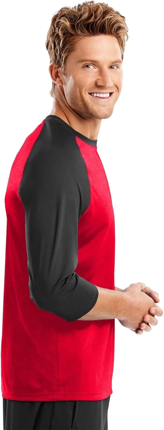 Hanes Sport Men's Performance Baseball Tee, Men's Baseball T-Shirts, Baseball T-Shirts for Men