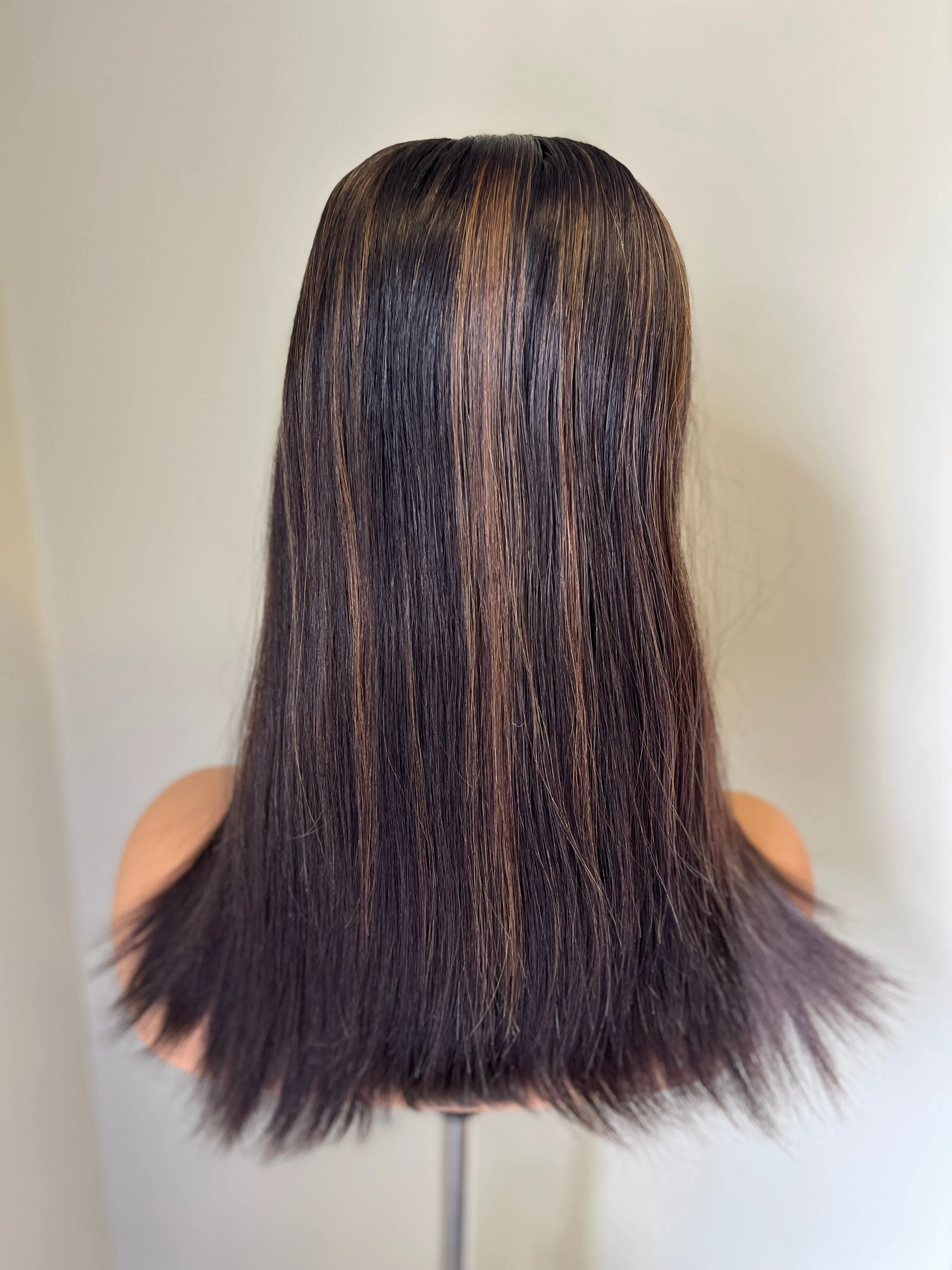 Her Hair My Head | JANEY SUNKISSED | Super Flat topper | 5.5x6" base | Fully hand-tied silk top | 16" length