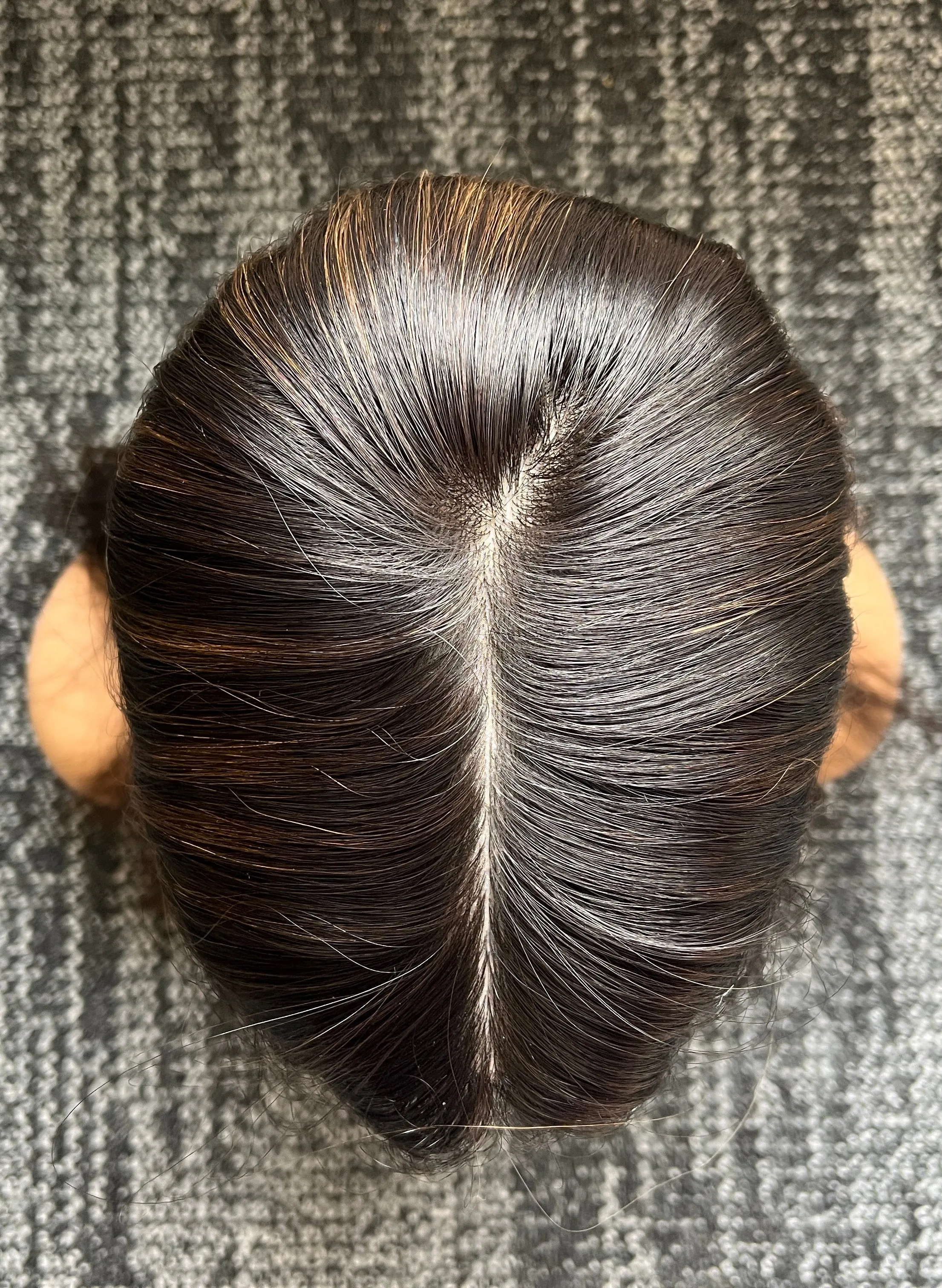Her Hair My Head | JANEY SUNKISSED | Super Flat topper | 5.5x6" base | Fully hand-tied silk top | 16" length