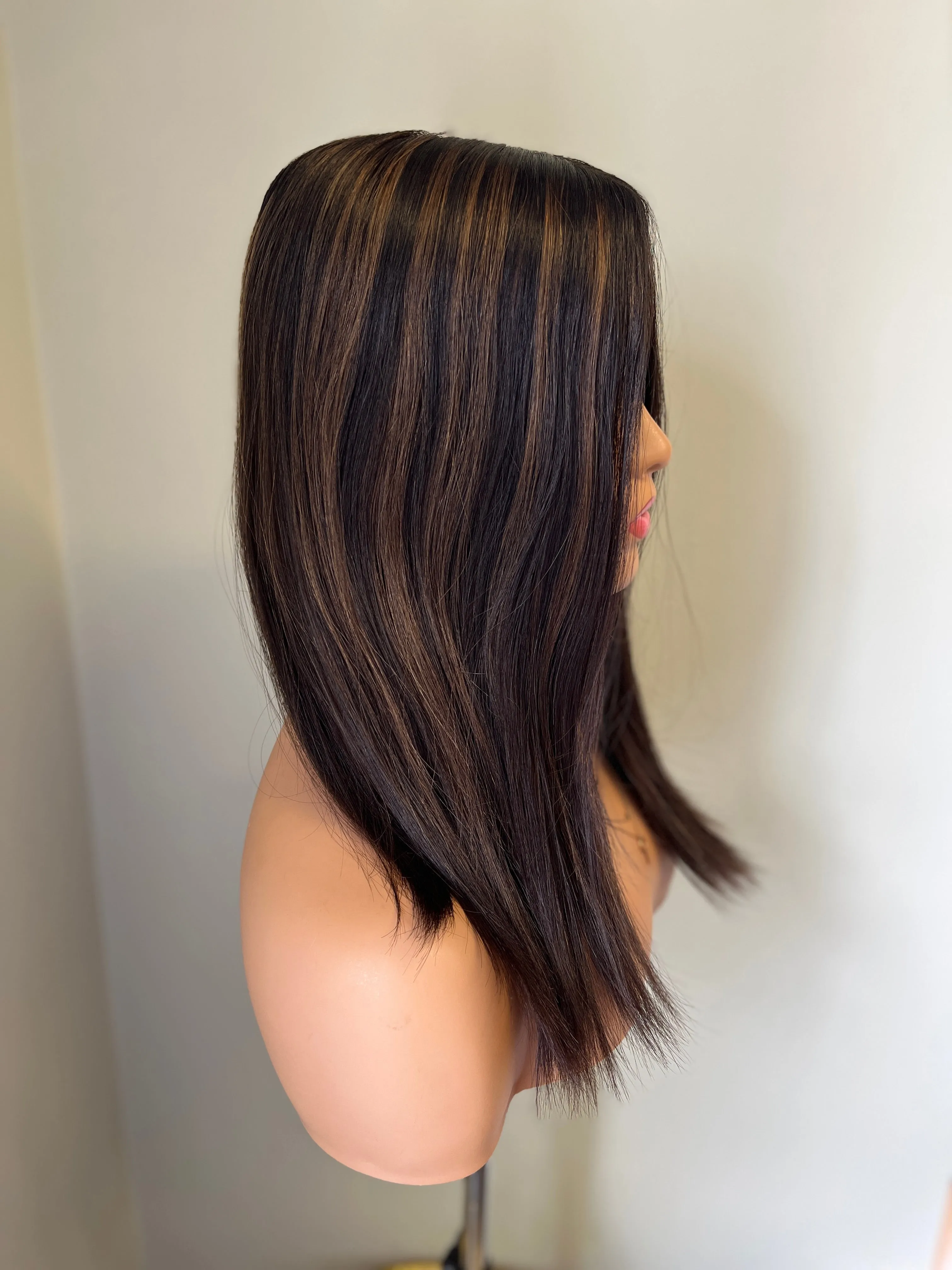 Her Hair My Head | JANEY SUNKISSED | Super Flat topper | 5.5x6" base | Fully hand-tied silk top | 16" length