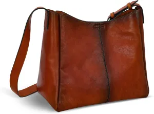 HESHE Genuine Leather Purses for Women Hobo Crossbody Bags Medium Women's Shoulder Handbags Satchel Purses