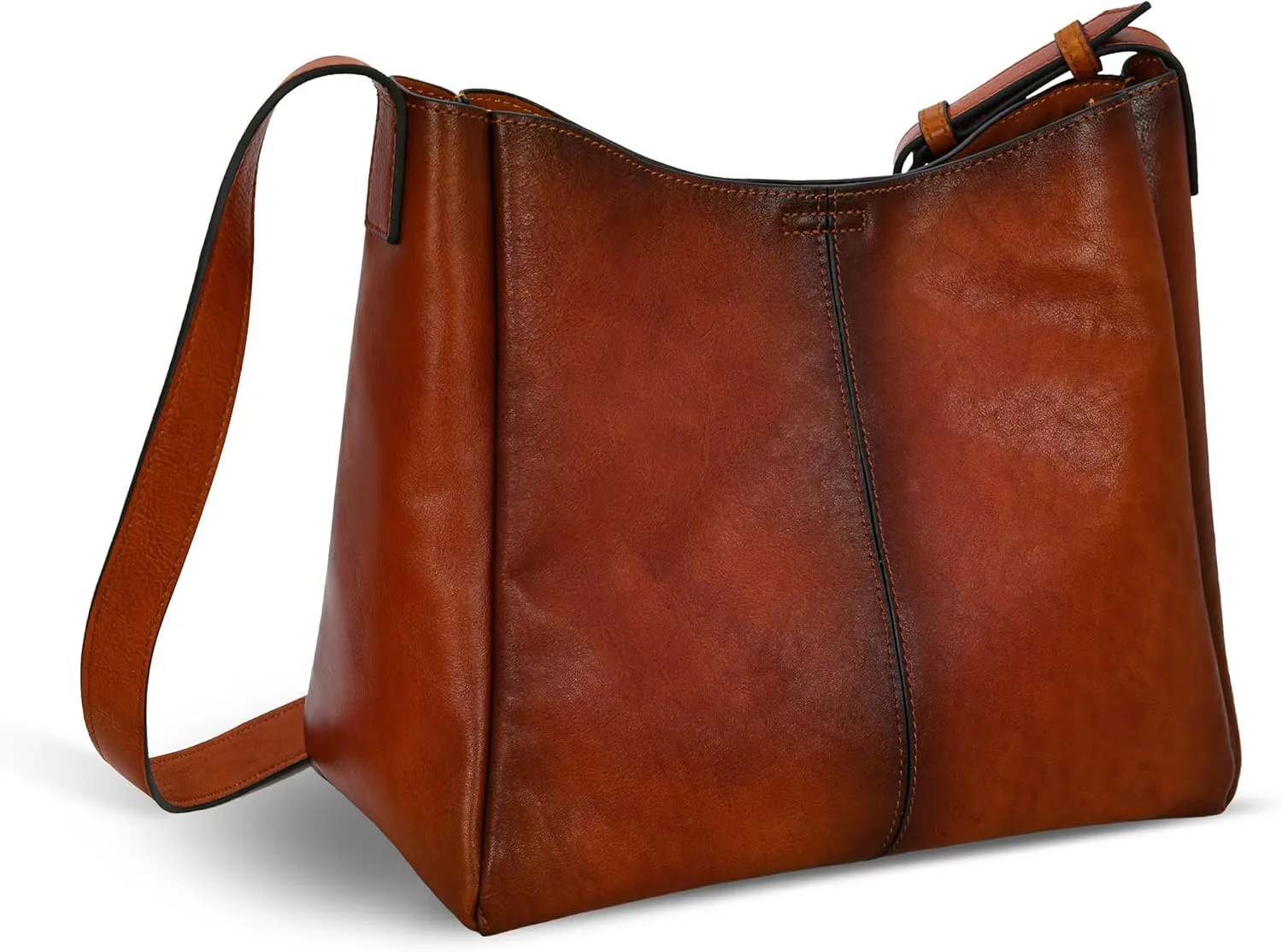 HESHE Genuine Leather Purses for Women Hobo Crossbody Bags Medium Women's Shoulder Handbags Satchel Purses