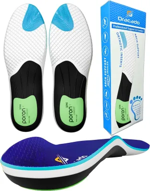 High Arch Support Plantar Fasciitis Relief Flat Feet Foot Pain Relief Shoe Insoles Men & Shoe Insoles for Women, Anti Slip Shock Absorbing Insoles Work Boot Inserts Arch Support Inserts Women