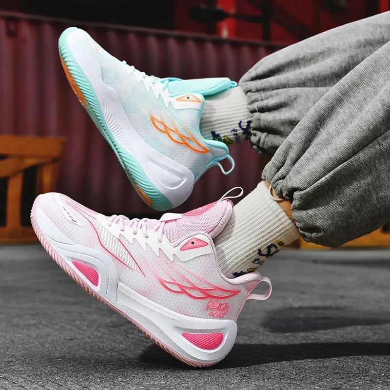 High Top Womens Mens Basketball Shoes Breathable Non Slip Unisex-Adult Outdoor Sneakers Cushioning Workout Shoes for Fitness