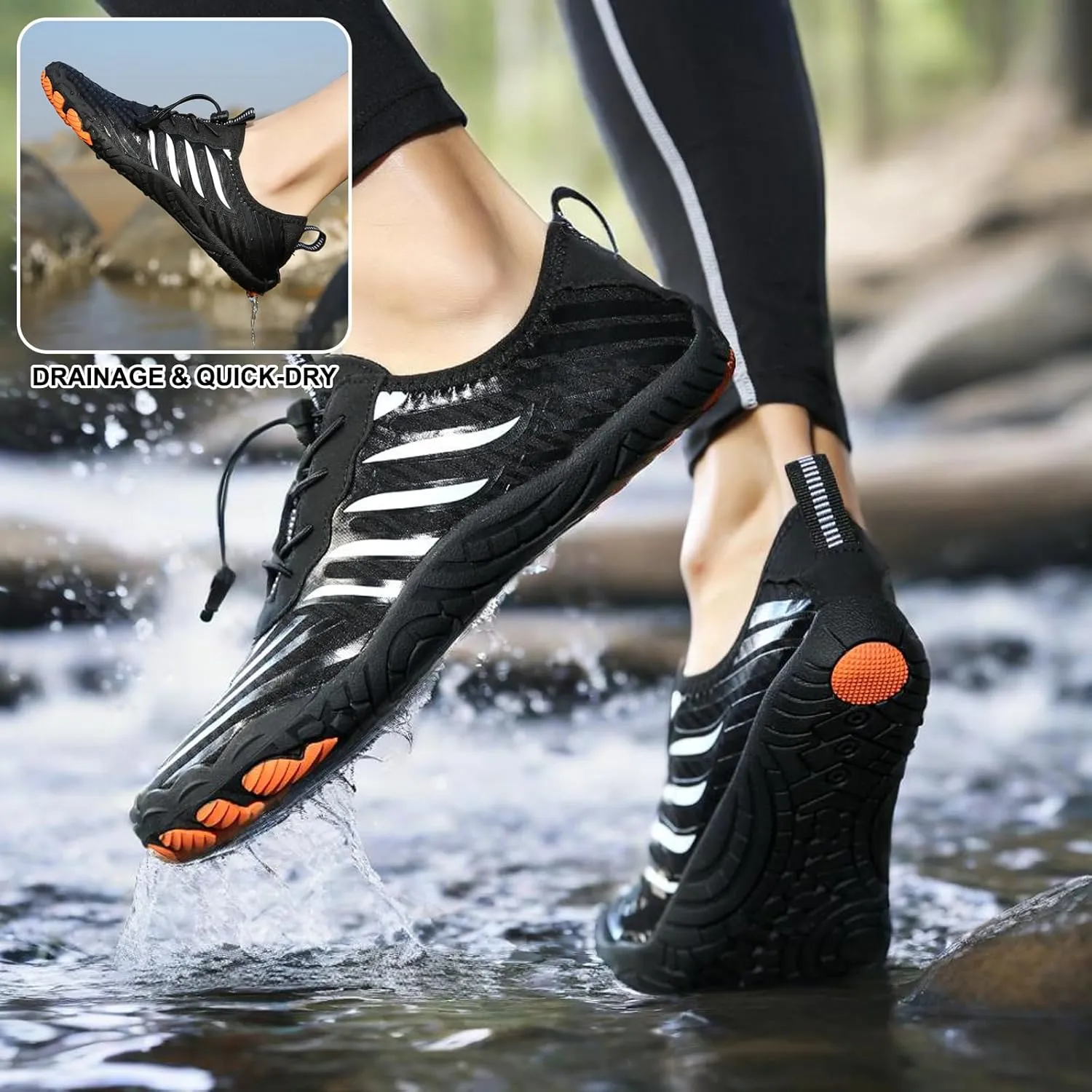 Hike Barefoot Shoes Womens Men,Unisex Barefoot Water Shoes Breathable, Anti-Slip Hiking Footwear for Athletic Wide Toe Shoe Footwear for Hiking, Walking, Running, Yoga, and Water Sports
