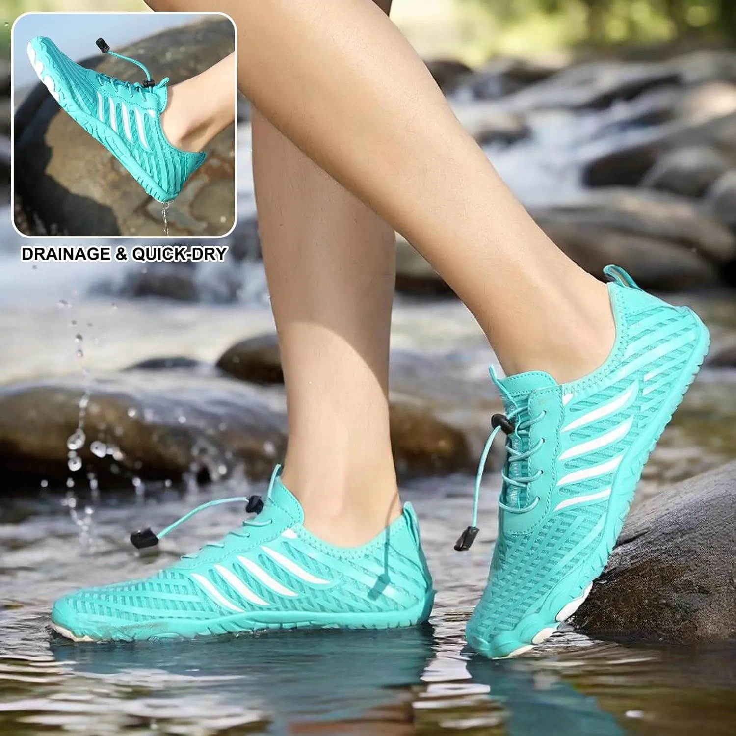 Hike Barefoot Shoes Womens Men,Unisex Barefoot Water Shoes Breathable, Anti-Slip Hiking Footwear for Athletic Wide Toe Shoe Footwear for Hiking, Walking, Running, Yoga, and Water Sports