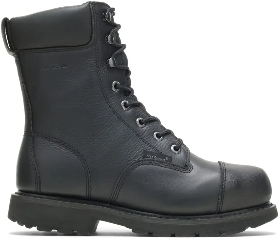 Hytest Brone Waterproof Metatarsal Guard Steel Toe 8" Black Work Boot - K14870