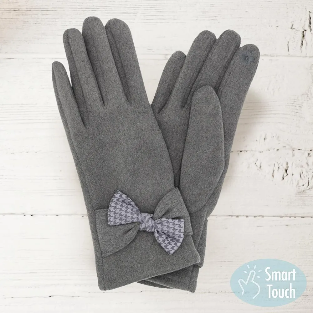 iLLASPARKZ Houndstooth Bow Smart Gloves