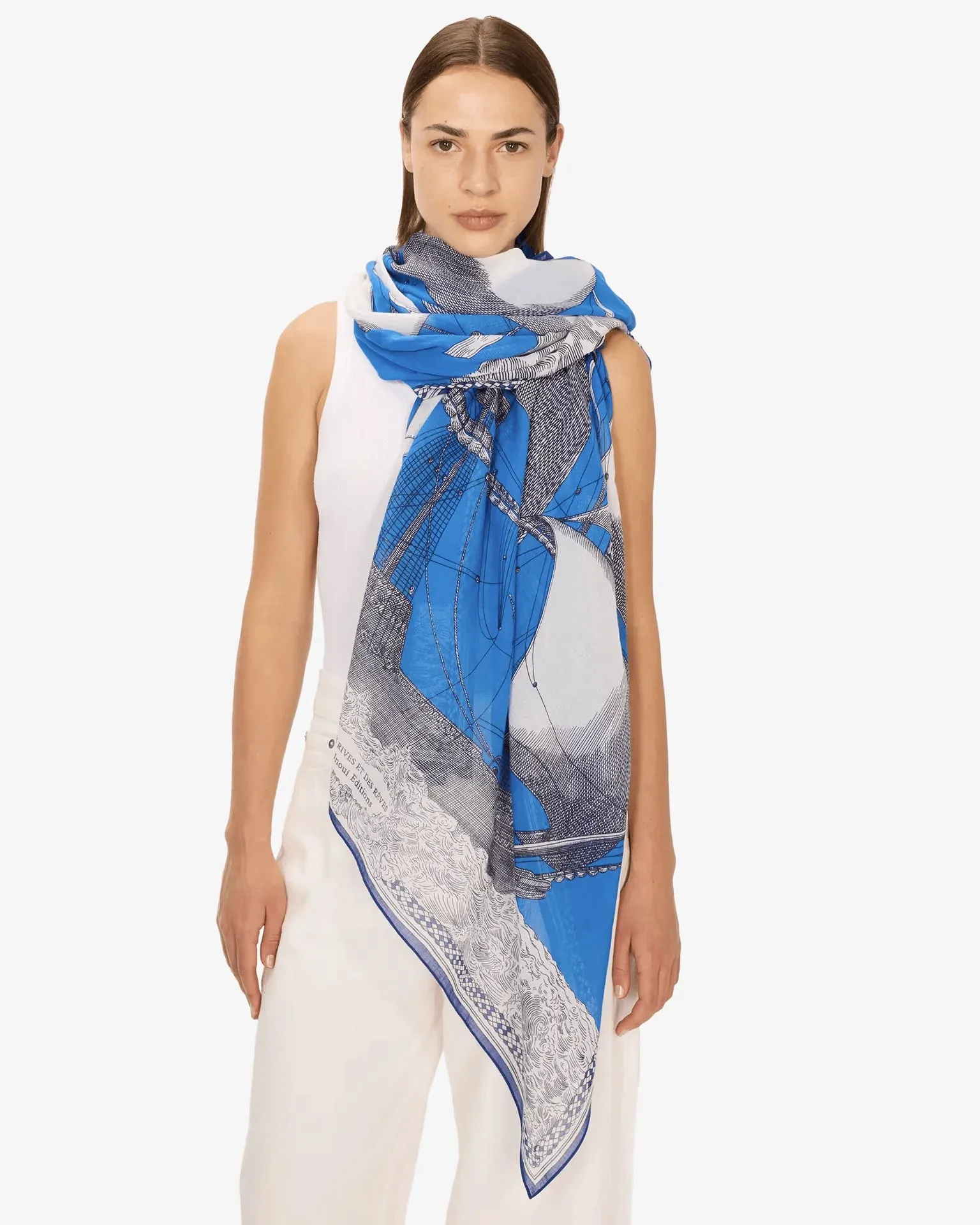 Inoui Editions Cotton Motif Print Scarves