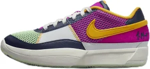 Ja 1 SE Camp Ja Big Kids' Basketball Shoes (FN4977-400, Obsidian/University Gold/Vapor Green/Hyper Violet) Size 5