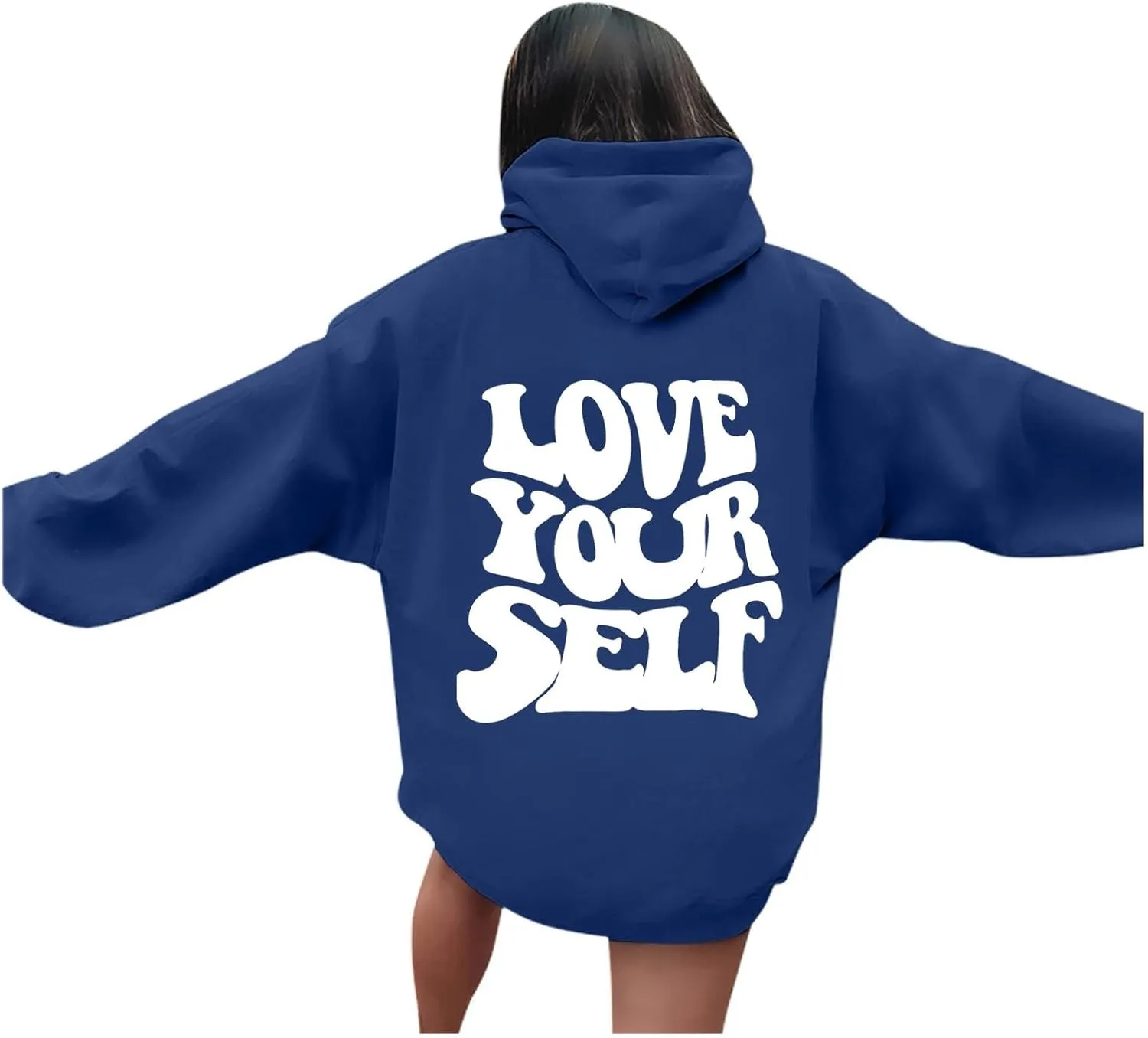 Jesus Loves You Christian Hoodies Women's Letter Graphic Casual Long Sleeve Drawstring Y2k Hoodie Fall Winter Sweatshirt