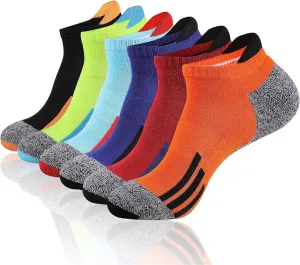 JOYNE Mens Ankle Low Cut Athletic Tab Socks for Men Sport Comfort Cushion Sock 6 Pack