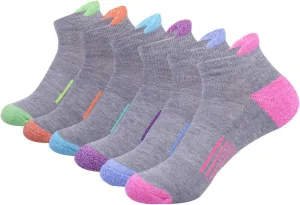 JOYNE Womens Ankle Athletic Low Cut Tab Socks Cushioned Running Sports 6 Pack