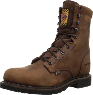 Justin Original Work Men's Wyoming Waterproof Steel Toe Work Boots Brown 9.5 D