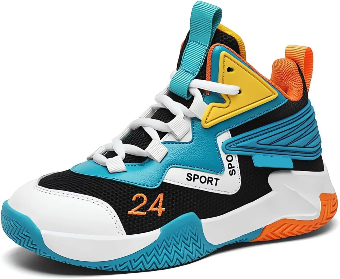 Kids Boys Basketball Shoes Lightweight Casual Sneakers Athletic Tennis Running Walking Shoe