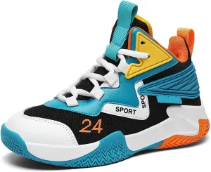 Kids Boys Basketball Shoes Lightweight Casual Sneakers Athletic Tennis Running Walking Shoe