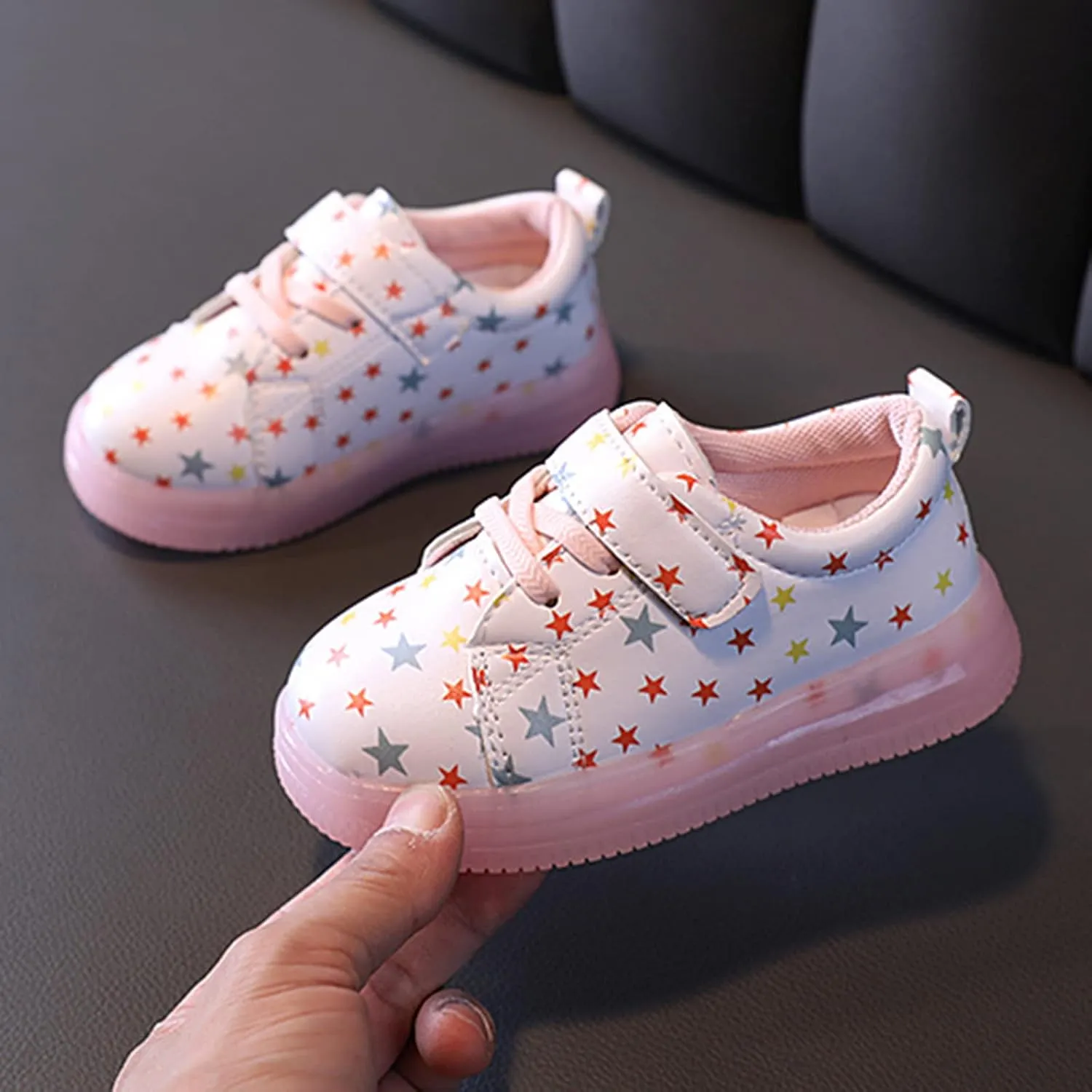 Kids Shoes Bling Sport Kids Girls Led Luminous Baby Children Light Shoes Baby Shoes Black Shoes