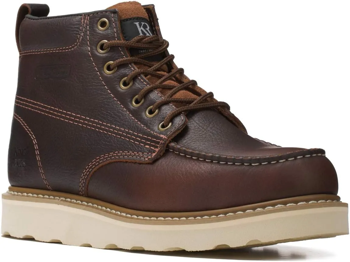 King Rocks Men's Moc Toe Construction Boots Work Shoes