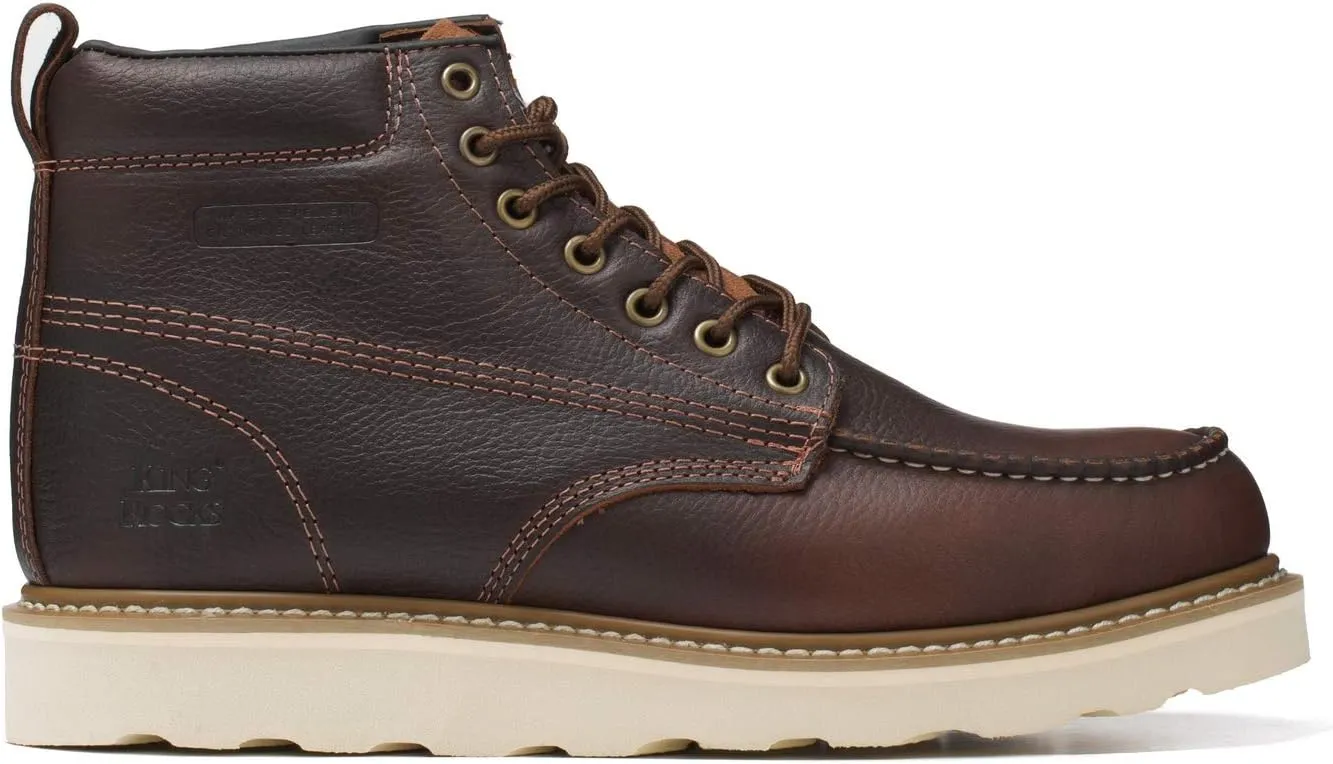 King Rocks Men's Moc Toe Construction Boots Work Shoes