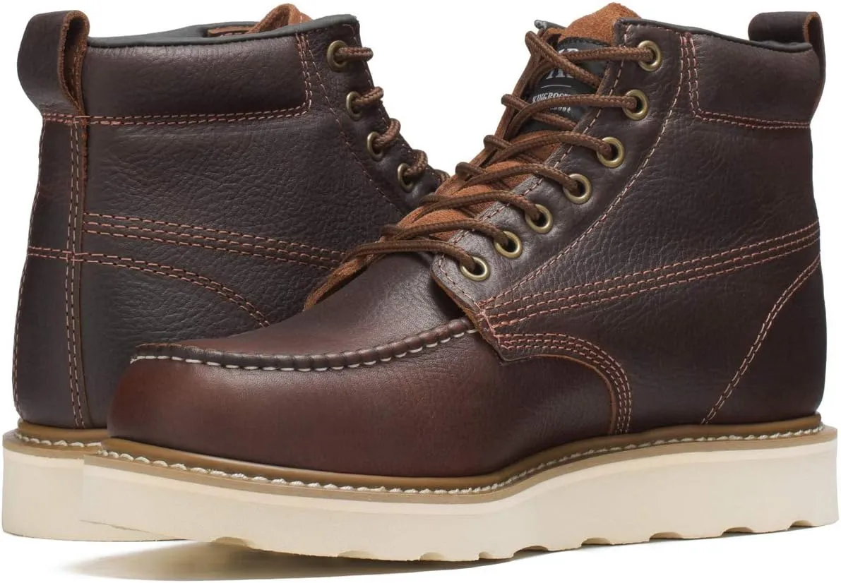 King Rocks Men's Moc Toe Construction Boots Work Shoes
