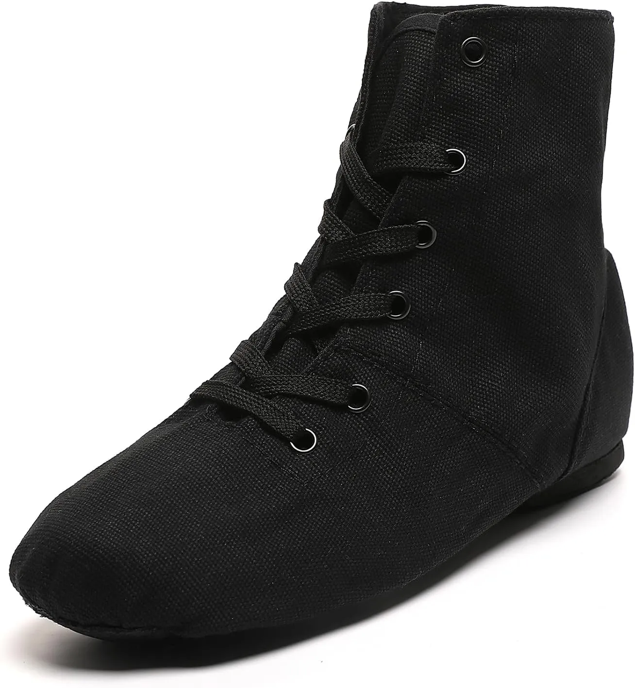 Lace Up Black Jazz Shoes Dance Boots