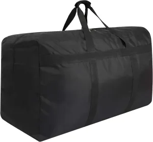Large Duffle Bag Check In Bag 100L Foldable Storage Bag for Men Travel, Camping, Storage, Moving College Kids and More (100L Black)