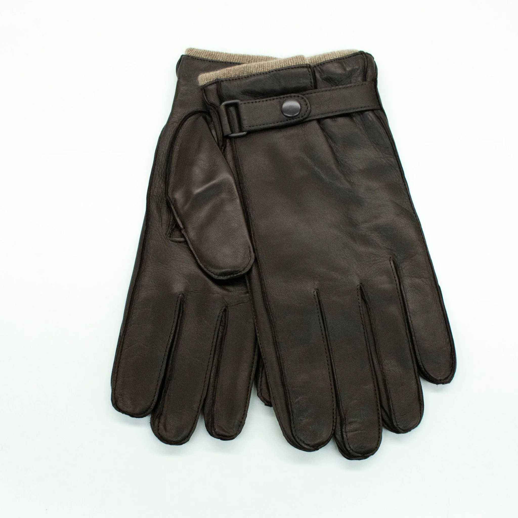 LEATHER GLOVES WITH BELT
