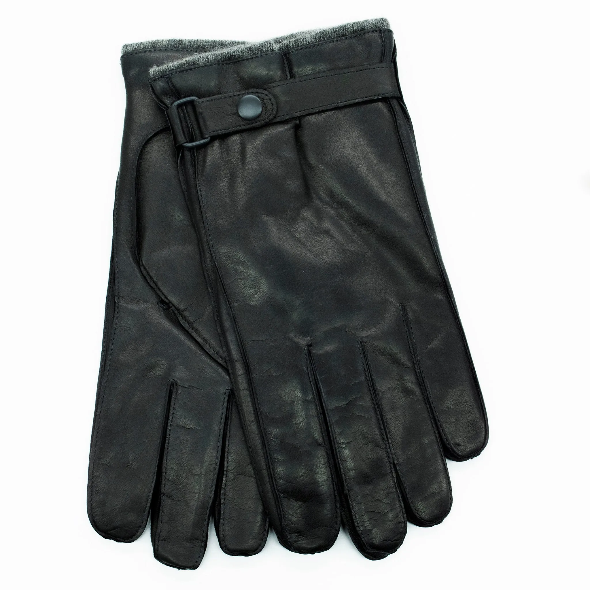 LEATHER GLOVES WITH BELT