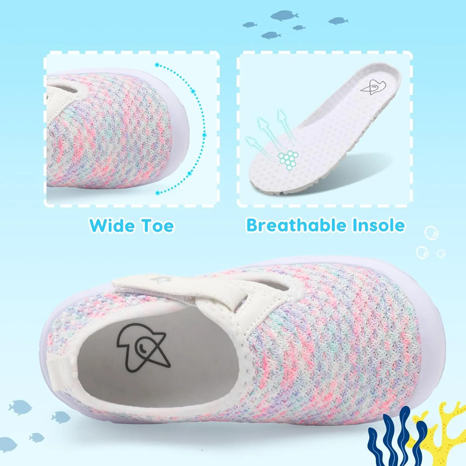 LeIsfIt Toddler Shoes Boys Girls Barefoot Shoes Wide Toe Box Shoes Lightweight Walking Shoes Slip On Tennis Shoes