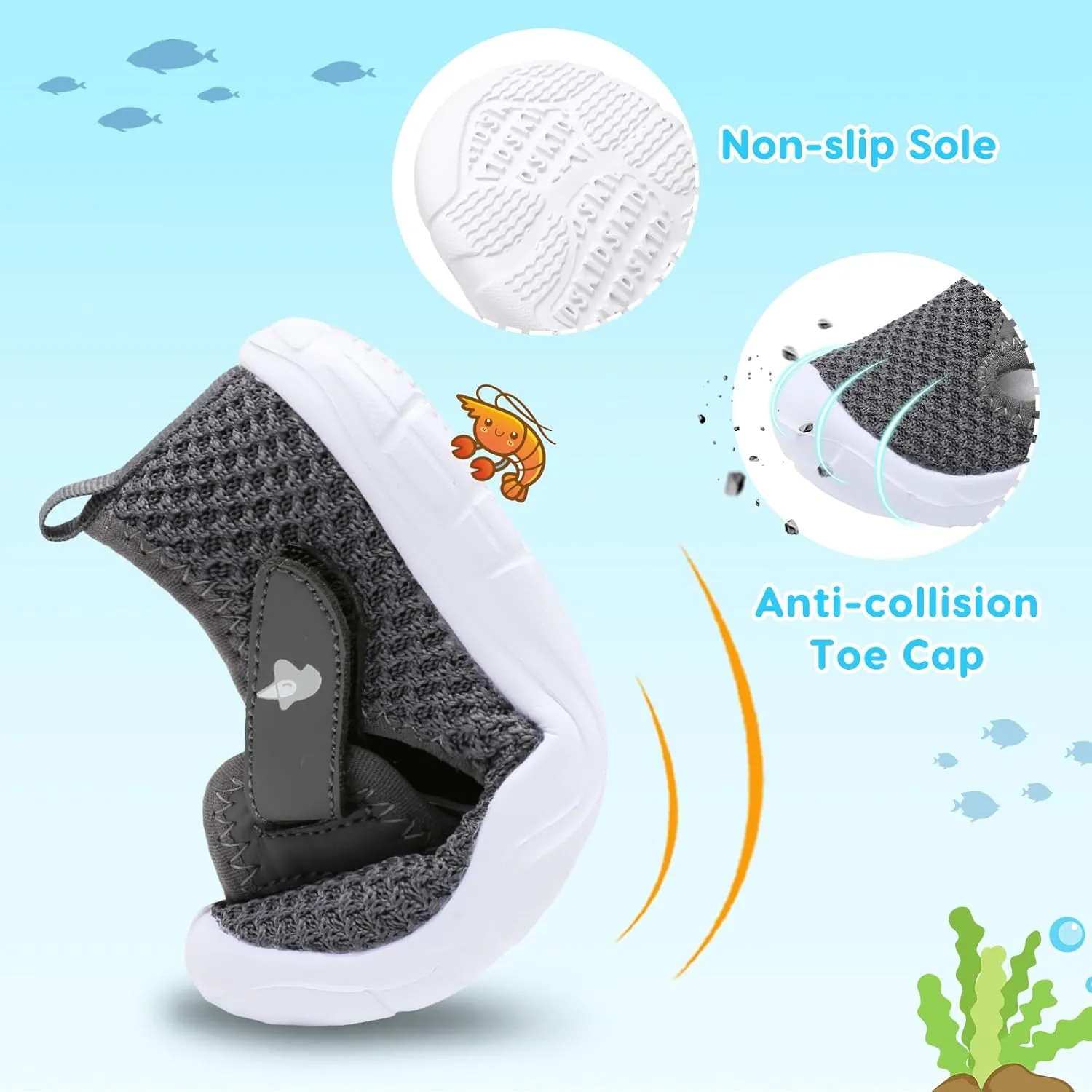 LeIsfIt Toddler Shoes Boys Girls Barefoot Shoes Wide Toe Box Shoes Lightweight Walking Shoes Slip On Tennis Shoes