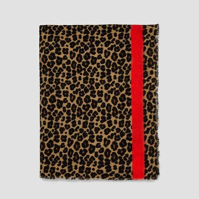 Leopard Print Cashmere Scarf