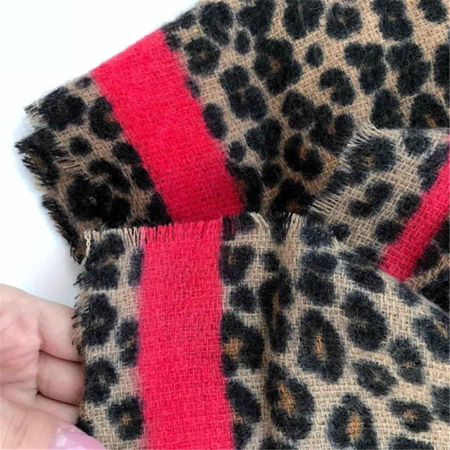 Leopard Print Cashmere Scarf