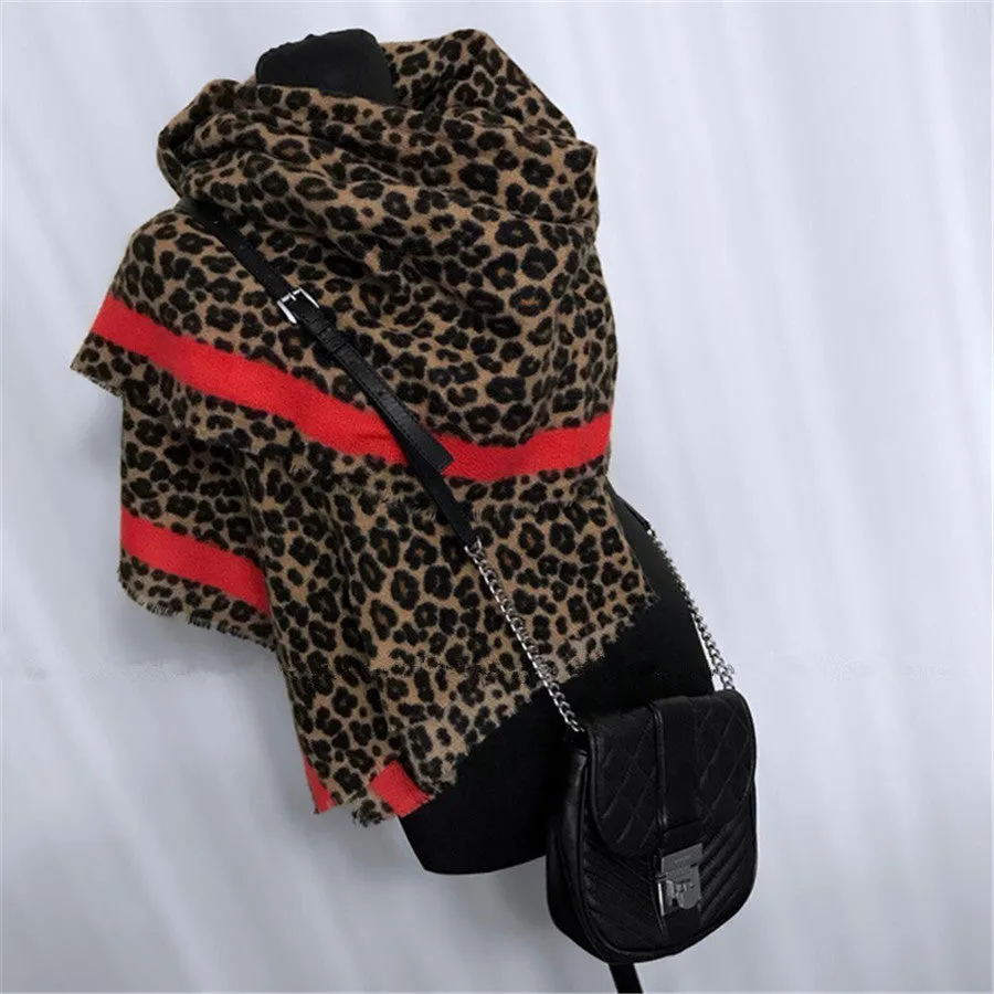 Leopard Print Cashmere Scarf