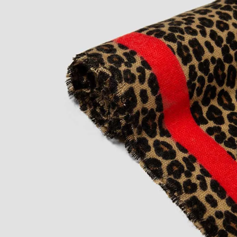 Leopard Print Cashmere Scarf