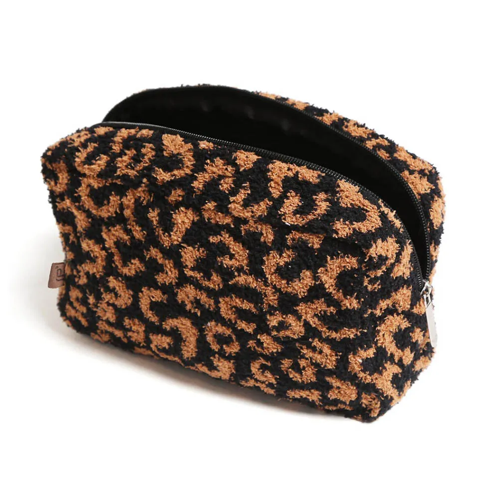 Leopard Travel Pouch Large Black