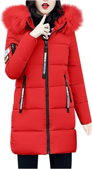 Lightweight Jacket Women 2024 Trendy Mid-length Heated Jackets Thicken Zip Long Sleeve Coats with Pockets Outdoor