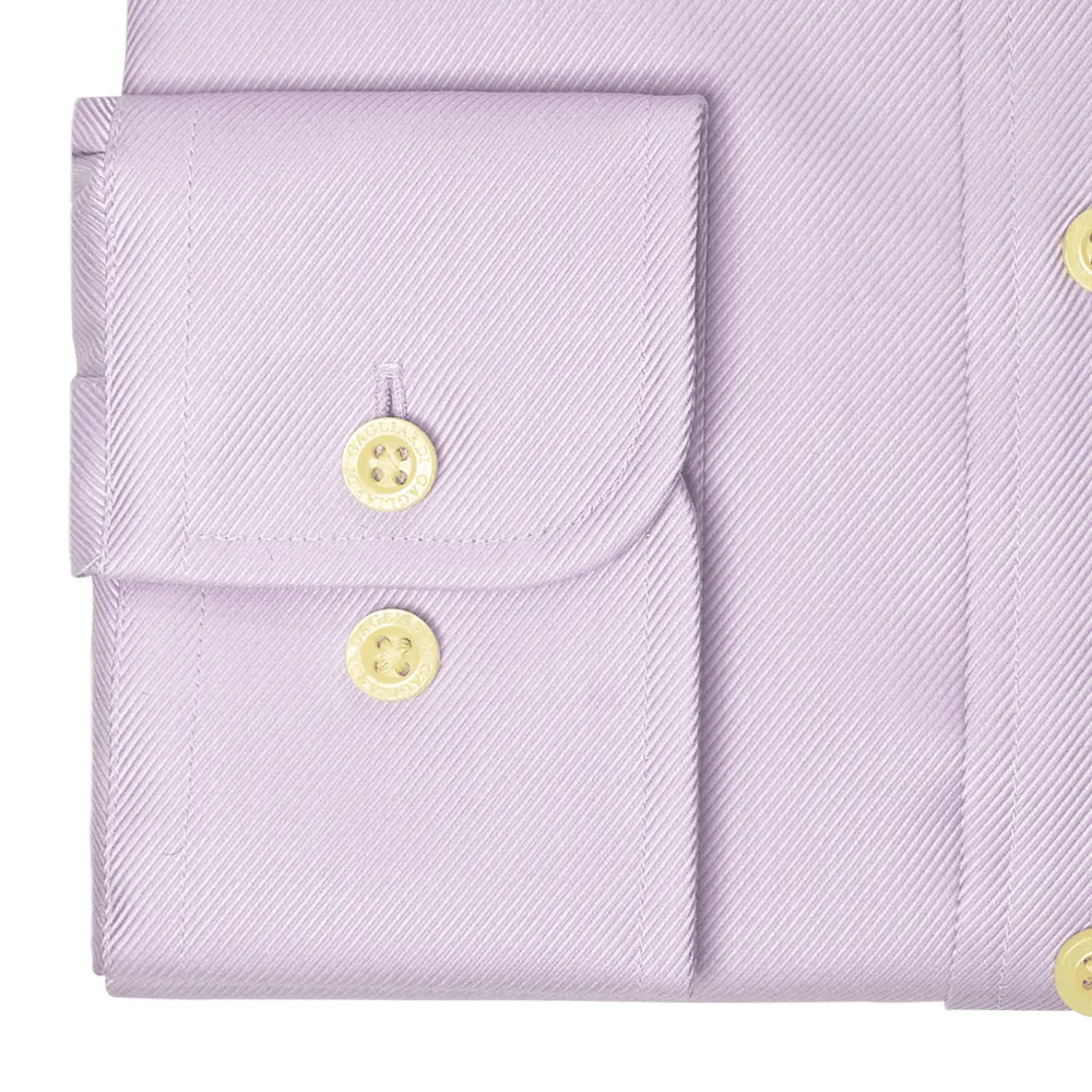 Lilac Twill Tailored Fit Pointed Collar Single Cuffed Shirt
