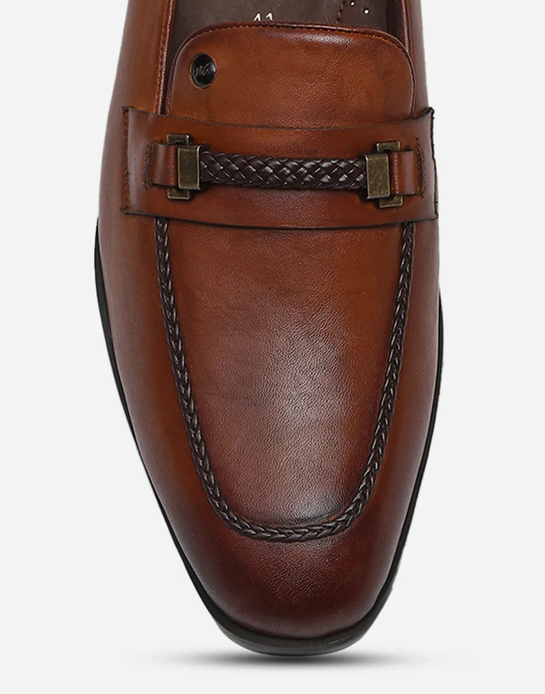 Men Tan Slip on Genuine Leather Loafers