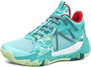 Men's Basketball Shoes with Breathable Mesh High Cut Wear-Resistant, Shock-Absorbing Anti Slip Training Boots