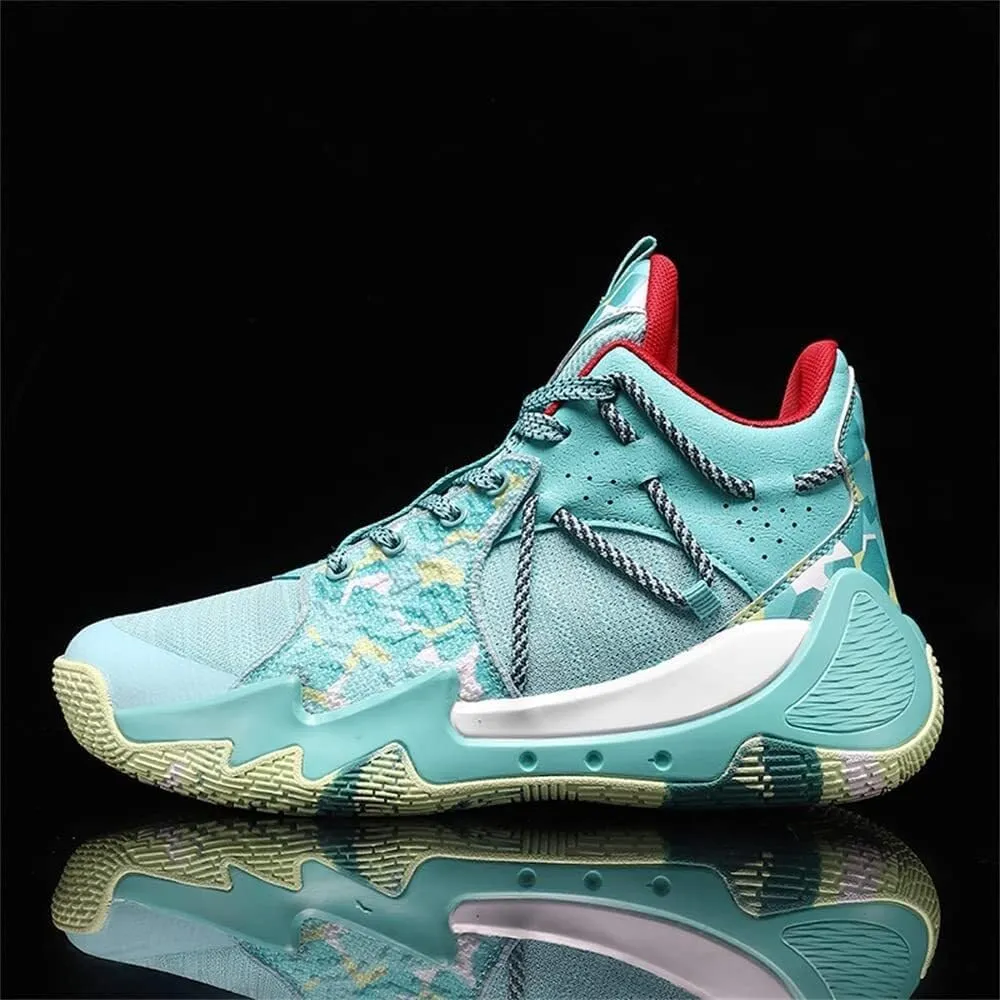 Men's Basketball Shoes with Breathable Mesh High Cut Wear-Resistant, Shock-Absorbing Anti Slip Training Boots