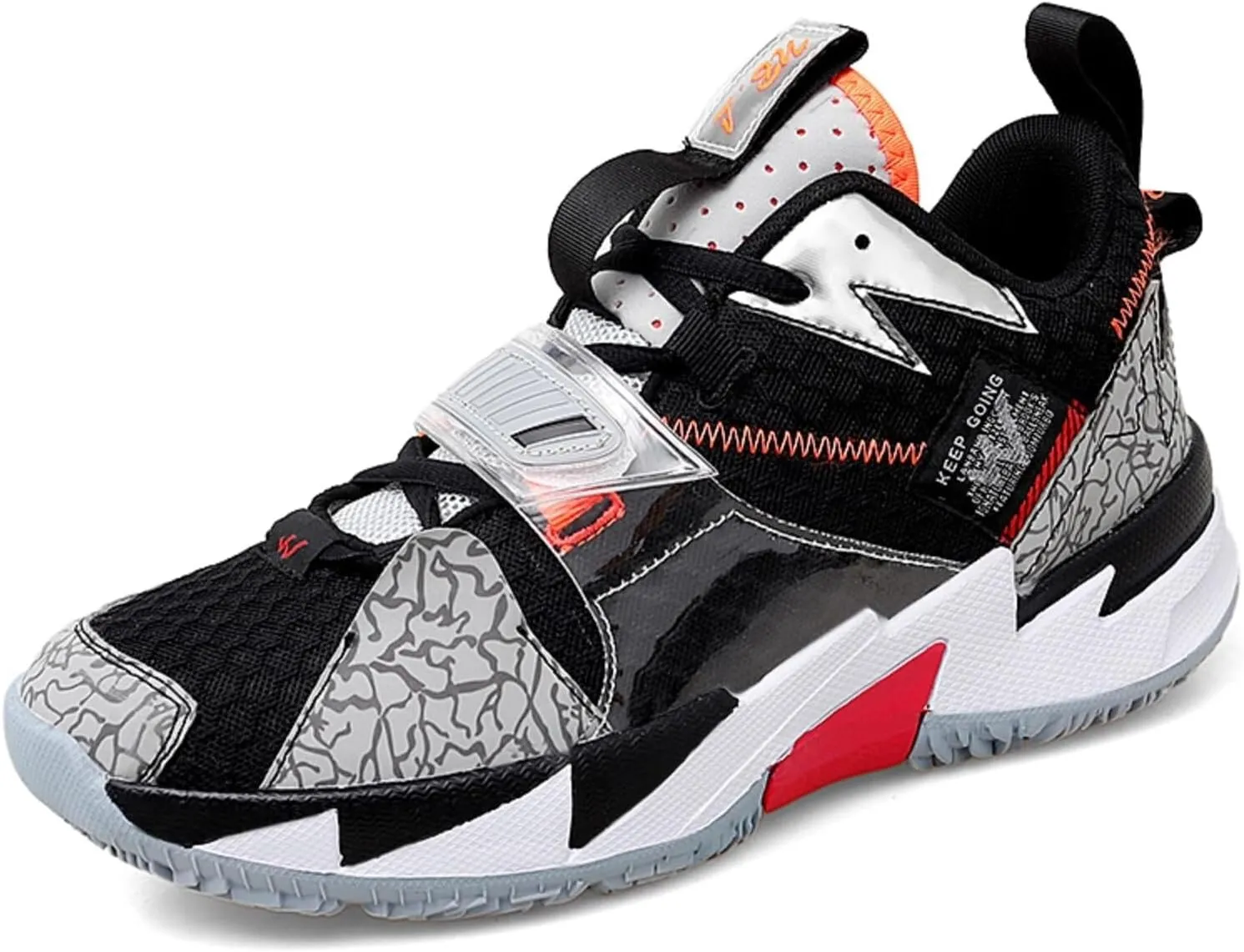 Men's Breathable Mesh Basketball Shoes Lightweight Anti Slip Sports Shoes Shock-Absorbing Running Boots